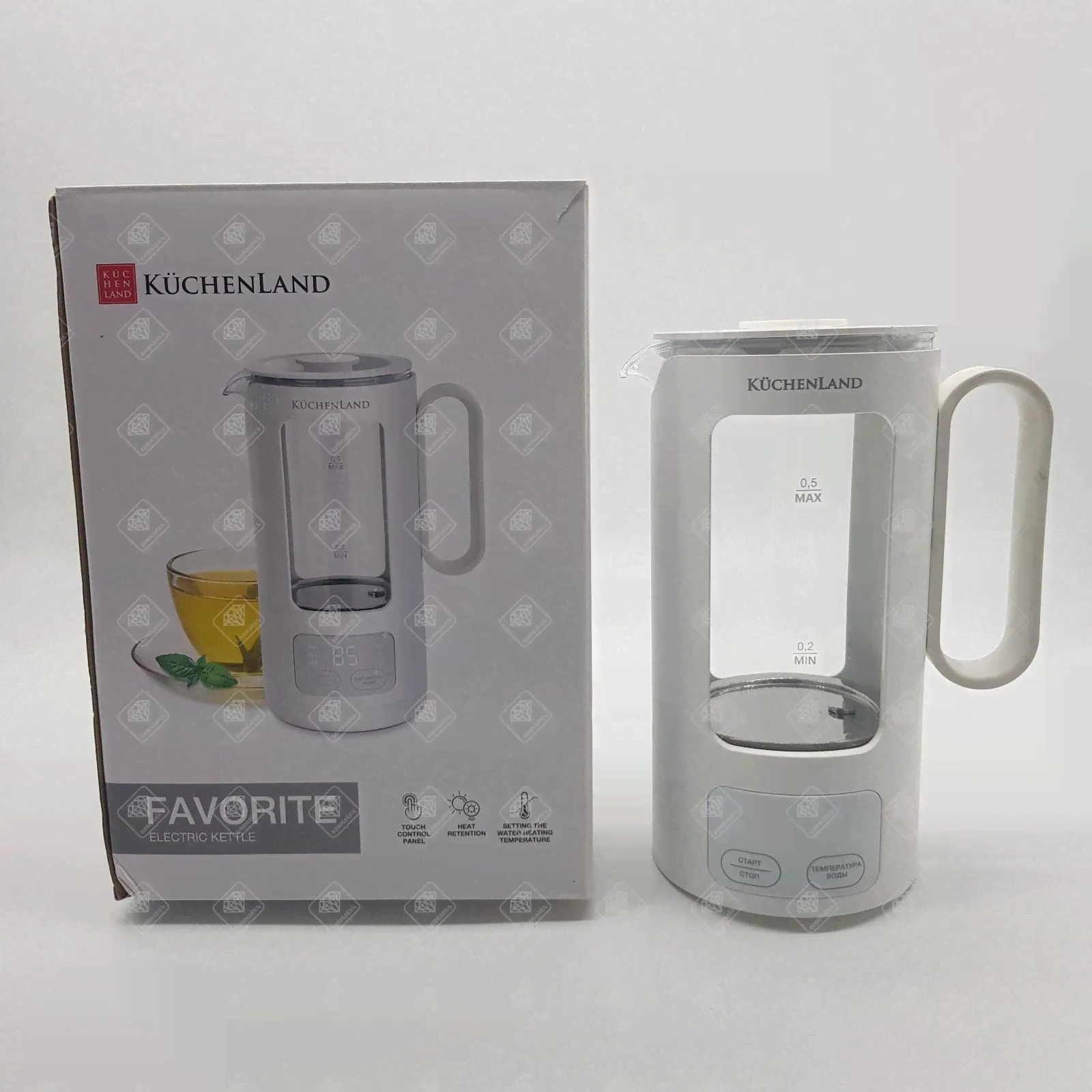 Купить Электрический чайник Сенссерный kuchenland favorite fav-ek-003-white в Самаре-0