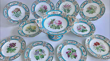 Лучший английский фарфор 19го века! Десертный сервиз Minton, 1850-60e гг