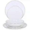 Сервиз обеденный Kuchenland, 6 перс, 18 пр, фарфор F, белый, Ideal silver