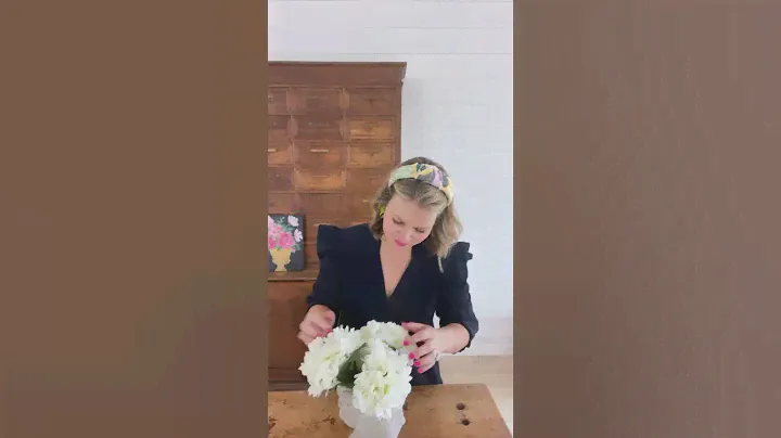 My Favorite Faux Florals and Cement Head Vase for the studio - Country Peony