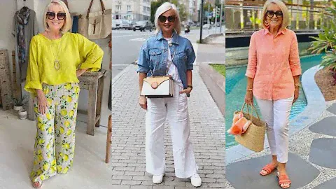 САМЫЕ ТРЕНДОВЫЕ ЛЕТНИЕ  БРЮКИ ДЛЯ ЖЕНЩИН 50+55+60+ 💖СОВРЕМЕННЫЕ ОБРАЗЫ STREET STYLE