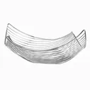 Корзина для фруктов, 38 см, металл, серебристая, Волна, Twist silver Kuchenland