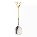 Ложка сервировочная Kuchenland Winter deer сталь золотистая