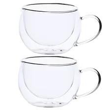 Kuchenland Кружка, 270 мл, 2 шт, стекло Б, Air Silver