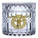 Конфетница Kuchenland Winter deer Олень с венком с крышкой стекло прозрачная 8 х 9 см