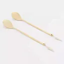Ложка десертная 14 см 2 шт сталь золотистая Перо Feather Kuchenland