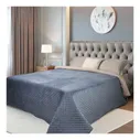 Покрывало Kuchenland Stitch velvet Sauternes 220 х 240 см вельвет-микрофибра серое