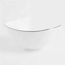 Салатник, 15x7 см, 600 мл, фарфор F, белый, Bend silver Kuchenland