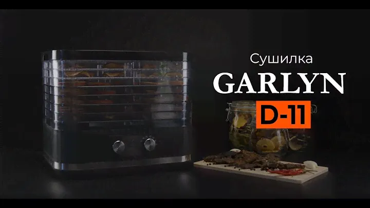 Сушилка для овощей и фруктов GARLYN D-11 | 8 уровней для сушки | Регулировка температуры 35-70 °C